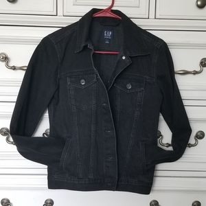 NWT Women's Gap Icon Black Denim Jacket - Size Extra Small - XS